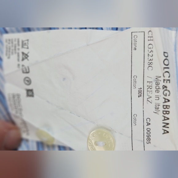 DOLCE & GABBANA shirt, neck size 15 1/2 (39), 100% cotton, tailored fit - Picture 9 of 9